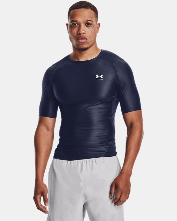 Men's UA Iso-Chill Compression Short Sleeve in Blue image number 0